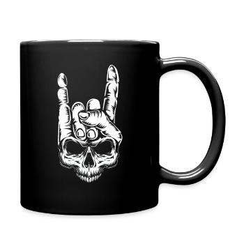 Bone Rocker Skeleton Rock Metal Music Love Rock - Full Colour Mug - black - Right