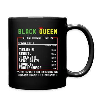 Black Melanin Pride Black History Month - Tasse einfarbig - Schwarz - Rechts