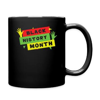 February Pride Black History Month - Tasse einfarbig - Schwarz - Rechts