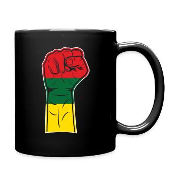 Black Fist Protest Pride Black History Month - Tasse einfarbig - Schwarz - Rechts