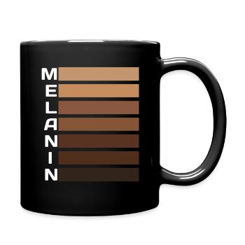 Mélanine Noir Couleurs Fierté Histoire Noire - Mug uni - noir - Droite