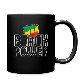 Powerful Fist Pride Black History Month - Tasse einfarbig - Schwarz - Rechts
