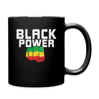 Black Powerful Fist Pride Black History Month - Full Colour Mug - black - Right