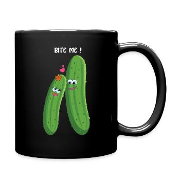 Mordez Drôle Adulte Valentins Joke Hearts Valentines - Mug uni - noir - Droite
