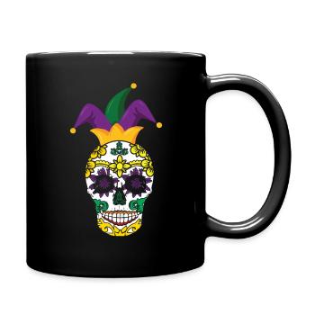 Bone Skeleton Festival Parade Beads Mardi Gras - Tasse einfarbig - Schwarz - Rechts