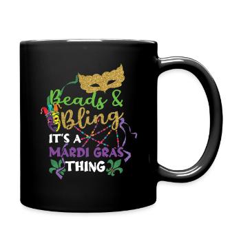 Beads Bling Thing Festival Parade Mardi Gras - Tasse einfarbig - Schwarz - Rechts