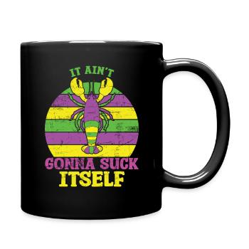 Crawfish Lover Festival Parade Beads Mardi Gras - Tasse einfarbig - Schwarz - Rechts