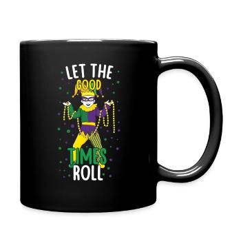 Jester Clown Festival Parade Beads Mardi Gras - Tasse einfarbig - Schwarz - Rechts