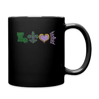 Party Festival Parade Beads Love Mardi Gras - Tasse einfarbig - Schwarz - Rechts