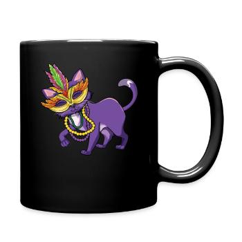 Kawaii Cat Festival Parade Beads 2023 Mardi Gras - Tasse einfarbig - Schwarz - Rechts