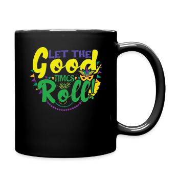 Mask Roll Mardi Festival Parade Beads Mardi Gras - Tasse einfarbig - Schwarz - Rechts