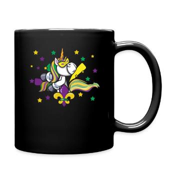 Dancing Unicorn Festival Parade Beads Mardi Gras - Tasse einfarbig - Schwarz - Rechts