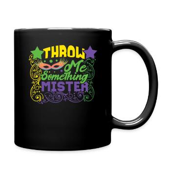 Throw Something Festival Parade Beads Mardi Gras - Tasse einfarbig - Schwarz - Rechts