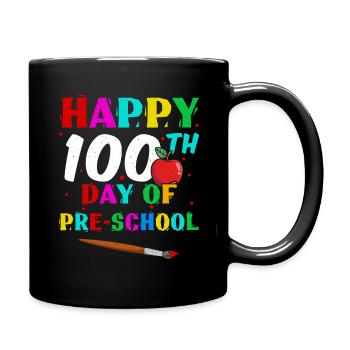 Joyeux 100e jour préscolaire 100 jours d’école - Mug uni - noir - Droite