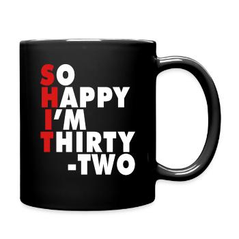 Drôle d’âge de naissance 20 ans heureux j’ai 20 ans - Mug uni - noir - Droite