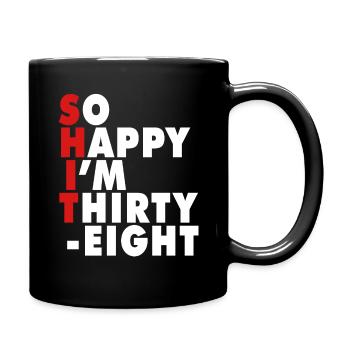 Drôle d’âge de naissance 20 ans heureux j’ai 20 ans - Mug uni - noir - Droite
