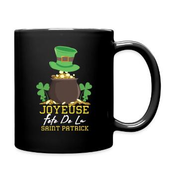 Saint Paddy Shamrock Happy Saint Patricks - Tasse einfarbig - Schwarz - Rechts