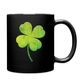 Teinture Trèfle Chance Joyeuse Saint-Patrick - Mug uni - noir - Droite