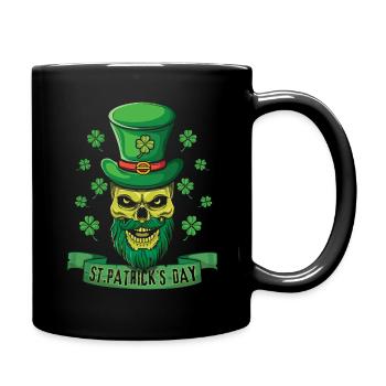 Sugar Bone Irish Shamrock Saint Patrick Day - Tasse einfarbig - Schwarz - Rechts