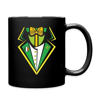 Funny Costume Saint Paddy Shamrock Saint Patricks - Tasse einfarbig - Schwarz - Rechts