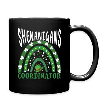 Shenanigans Coordinator Shamrock Saint Patricks - Tasse einfarbig - Schwarz - Rechts