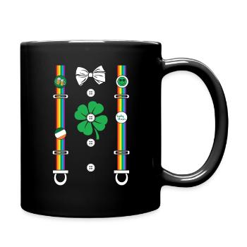 Irish Costume Paddy Shamrock Saint Patrick Day - Tasse einfarbig - Schwarz - Rechts