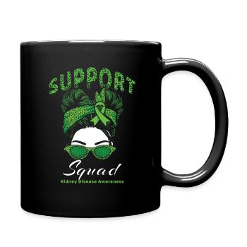 L'escouade soutient le Mois de la sensibilisation à la maladie du rein vert - Mug uni - noir - Droite