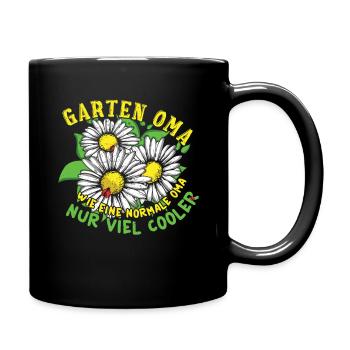 Garten Oma Wie Eine Normale Oma Nur Viel Cooler - Tasse einfarbig - Schwarz - Rechts
