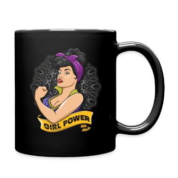 Power International Womens Day Mädchen Feministin - Tasse einfarbig - Schwarz - Rechts