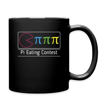 Drôle Pi Manger Math Vacances Mathématiques Humour Pi - Mug uni - noir - Droite
