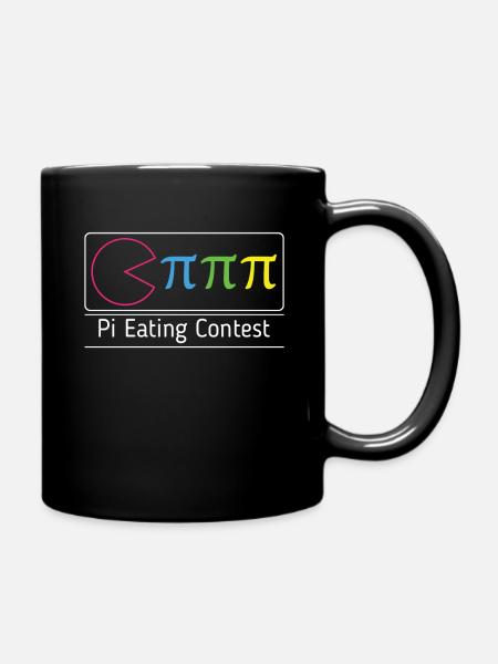 Drôle Pi Manger Math Vacances Mathématiques Humour Pi - Mug uni - noir