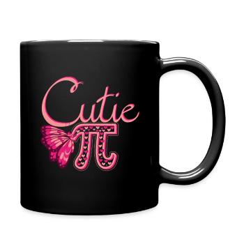 Niedlicher Pi Schmetterling Mathe Urlaub Mathematik Pi Tag - Tasse einfarbig - Schwarz - Rechts