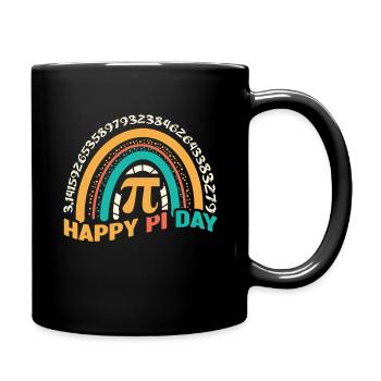 Retro Pi Mathe Urlaub Mathematik Groovy Pi Tag - Tasse einfarbig - Schwarz - Rechts