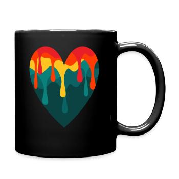 Dripping heart - Full Colour Mug - black - Right