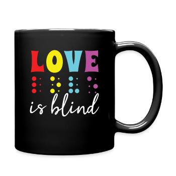Braille Alphabet Language Braille Love Vintage - Full Colour Mug - black - Right