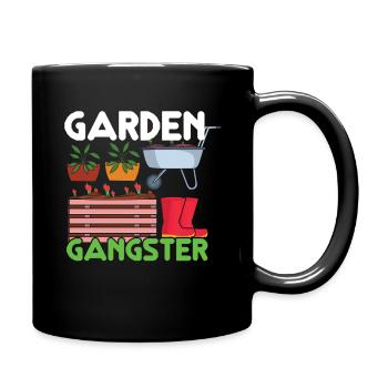 Garten Gangster Pflanzen Bauer Hobbygärtner - Tasse einfarbig - Schwarz - Rechts