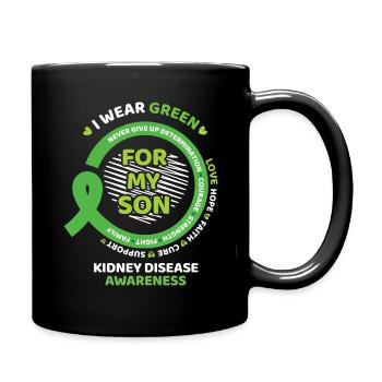 March Wear Green Son Kidney Disease Awareness - Full Colour Mug - black - Right