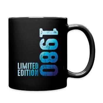 Since 1980 Year 1980 Retro Vintage 1980 Birth - Full Colour Mug - black - Right