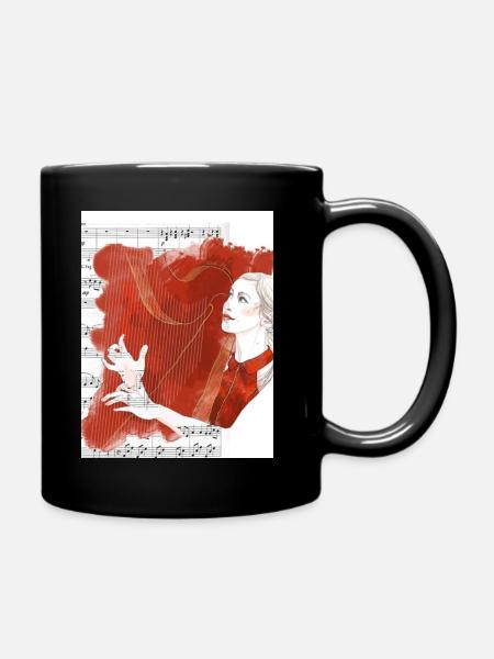 Collection mug d'art : Harpe - Mug uni - noir