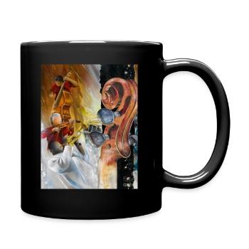 Mug Art Collection: Musiker - Tasse einfarbig - Schwarz - Rechts
