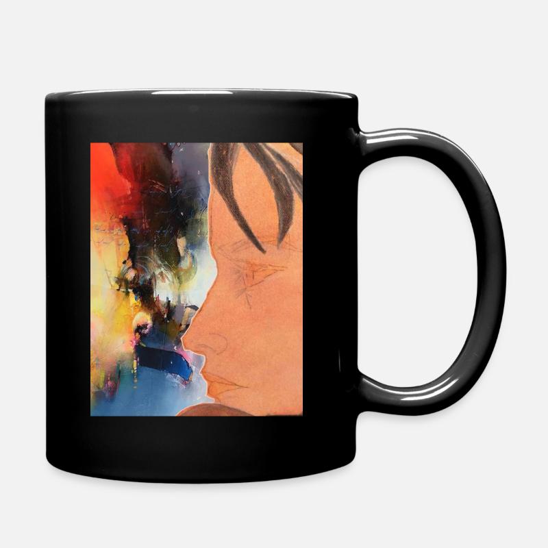 Mug Art Collection :Der Kuss - Tasse einfarbig - Schwarz
