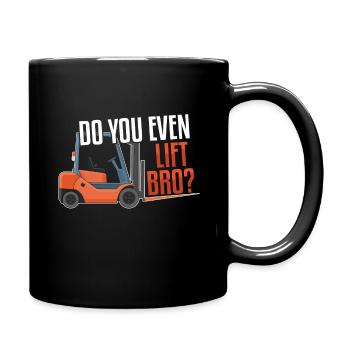 Heben Sie Gabelstaplerfahrer Fahrer Gabelstapler - Tasse einfarbig - Schwarz - Rechts