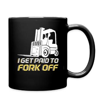 Gabelstaplerfahrer Gabelstaplerfahrer Gabelstapler - Tasse einfarbig - Schwarz - Rechts