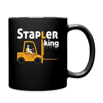 Funny Forklift Driver Boss Truck Operator Forklift - Full Colour Mug - black - Right