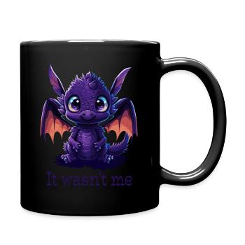 It was'nt me - Tasse einfarbig - Schwarz - Rechts