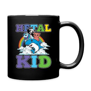 Licorne Requin Panda Chat Amour Musique Rock Métal Enfant - Mug uni - noir - Droite