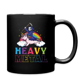 Metal Heavy Music Unicorn Skeleton Grim Rock Heavy - Mug uni - noir - Droite