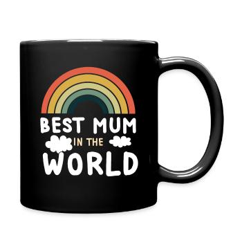 Rainbow Mama Best Mom Happy Mother's Day - Full Colour Mug - black - Right
