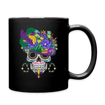 Mardi Gras Costume Fleur Sucre El Dia De Los - Mug uni - noir - Droite