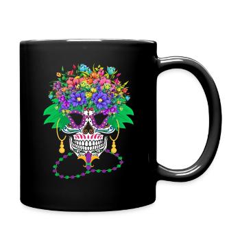 Mardi Gras Costume Fleur Sucre El Dia De Los - Mug uni - noir - Droite